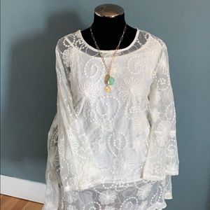 Indigo Soul GORGEOUS Lace Top Size Large